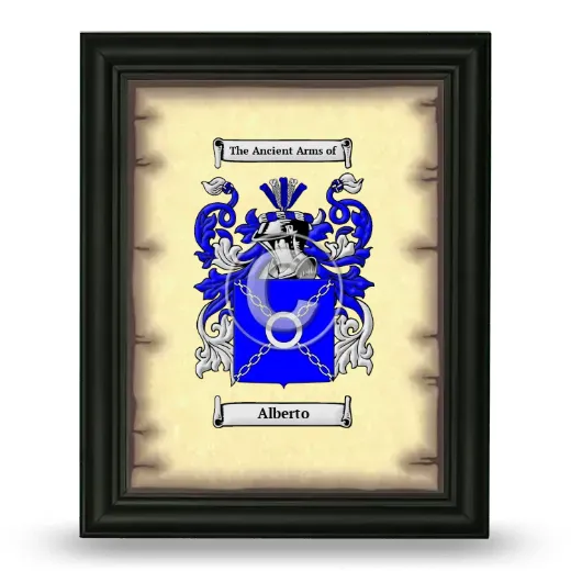 Alberto Coat of Arms Framed - Black