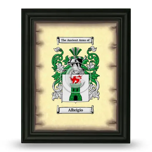 Albrigio Coat of Arms Framed - Black