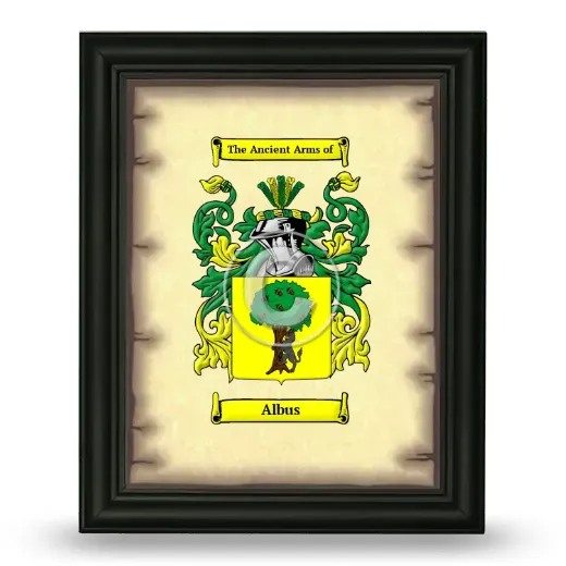 Albus Coat of Arms Framed - Black