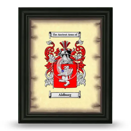 Aldburg Coat of Arms Framed - Black