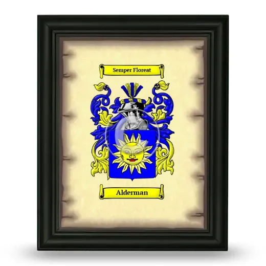 Alderman Coat of Arms Framed - Black