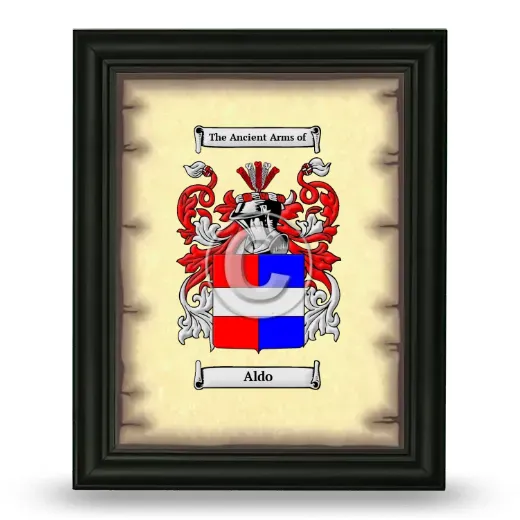Aldo Coat of Arms Framed - Black