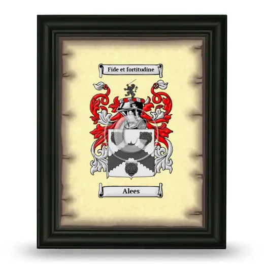 Alees Coat of Arms Framed - Black