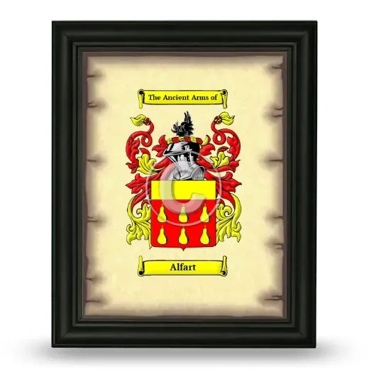 Alfart Coat of Arms Framed - Black