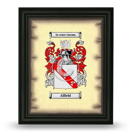 Alfield Coat of Arms Framed - Black