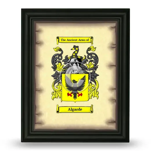 Algarde Coat of Arms Framed - Black