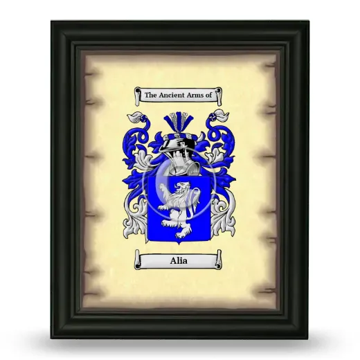 Alia Coat of Arms Framed - Black