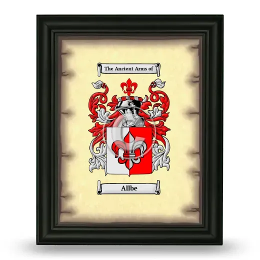 Allbe Coat of Arms Framed - Black