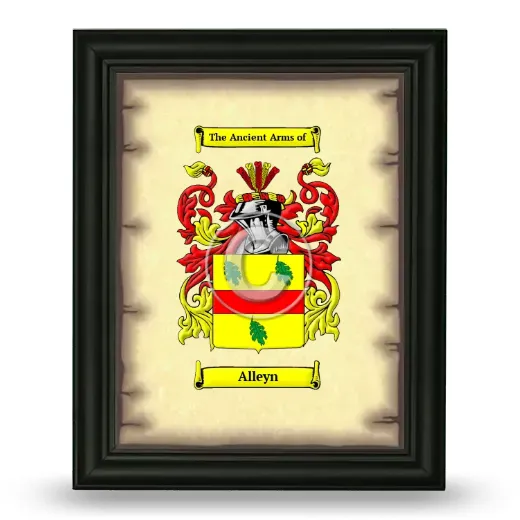Alleyn Coat of Arms Framed - Black