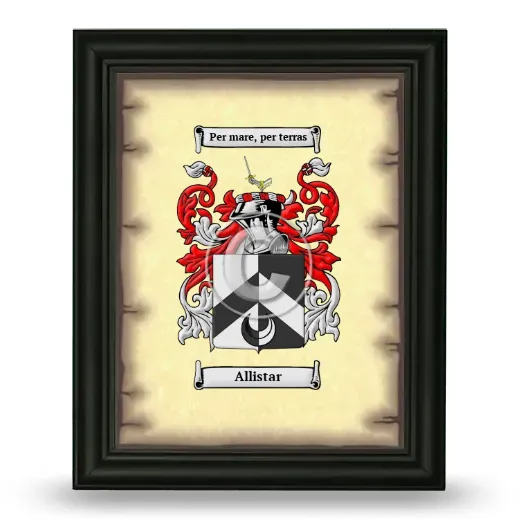 Allistar Coat of Arms Framed - Black
