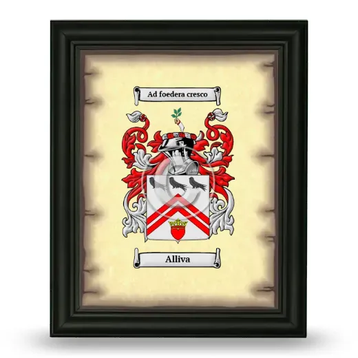 Alliva Coat of Arms Framed - Black