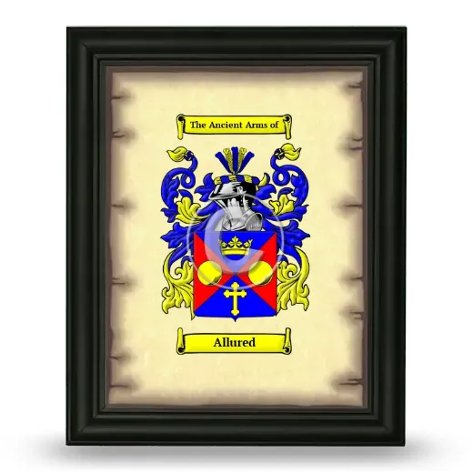 Allured Coat of Arms Framed - Black