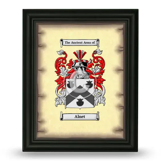 Alnet Coat of Arms Framed - Black