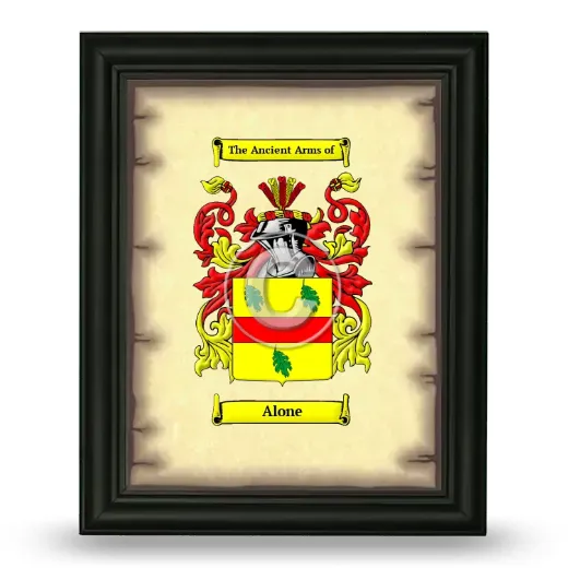 Alone Coat of Arms Framed - Black