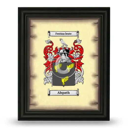 Alspath Coat of Arms Framed - Black
