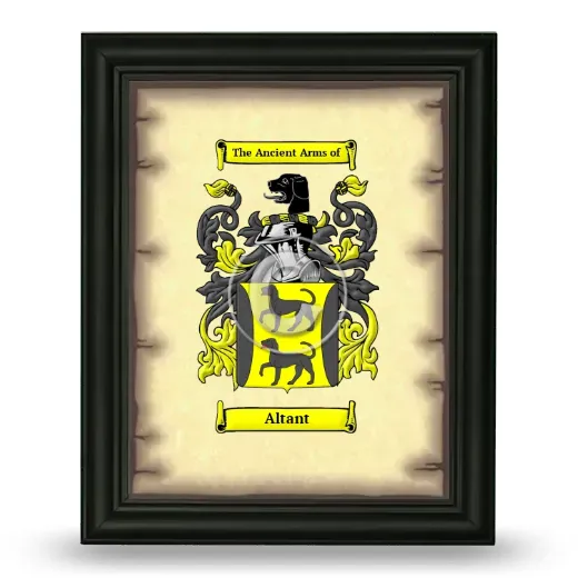 Altant Coat of Arms Framed - Black