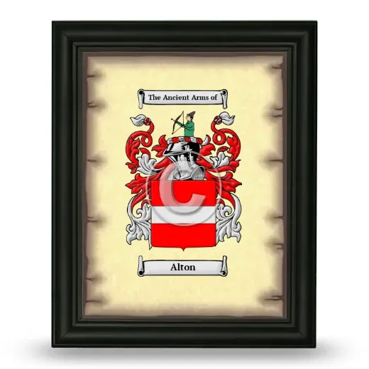Alton Coat of Arms Framed - Black