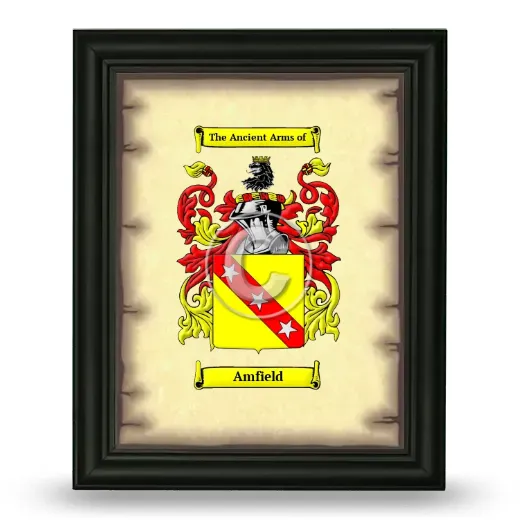 Amfield Coat of Arms Framed - Black