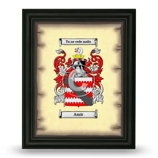 Amir Coat of Arms Framed - Black