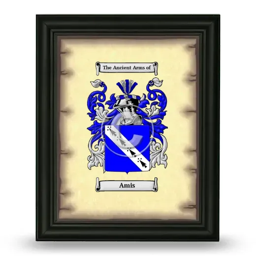 Amis Coat of Arms Framed - Black