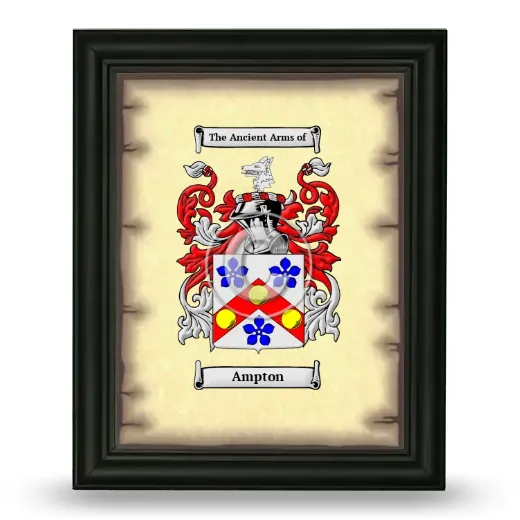 Ampton Coat of Arms Framed - Black