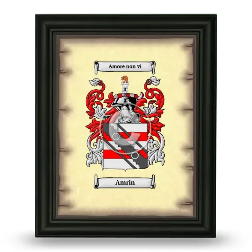 Amrin Coat of Arms Framed - Black