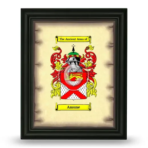 Amune Coat of Arms Framed - Black