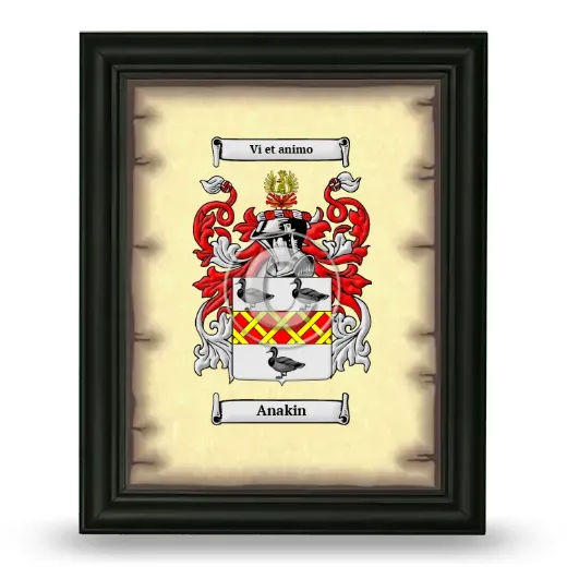 Anakin Coat of Arms Framed - Black