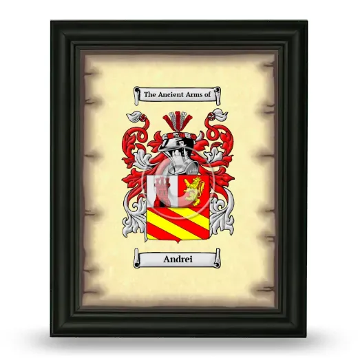 Andrei Coat of Arms Framed - Black