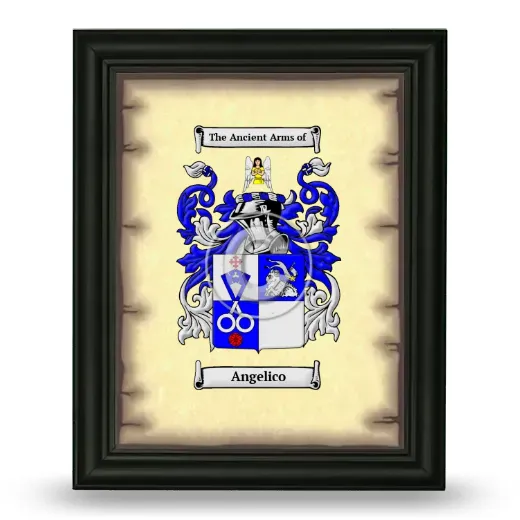 Angelico Coat of Arms Framed - Black