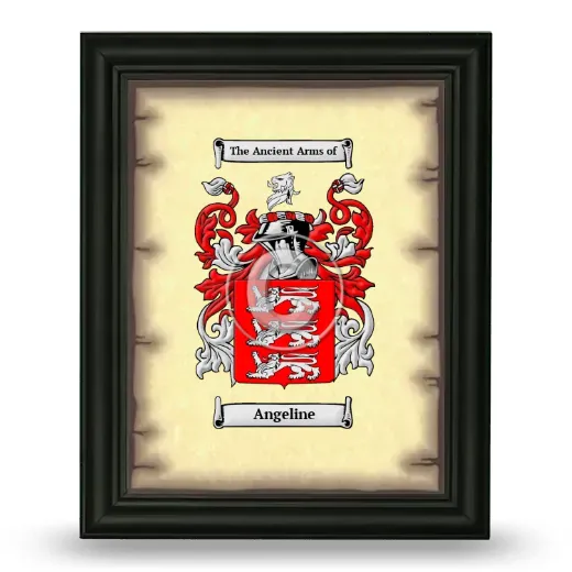 Angeline Coat of Arms Framed - Black