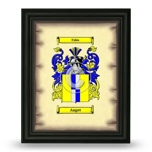 Anget Coat of Arms Framed - Black