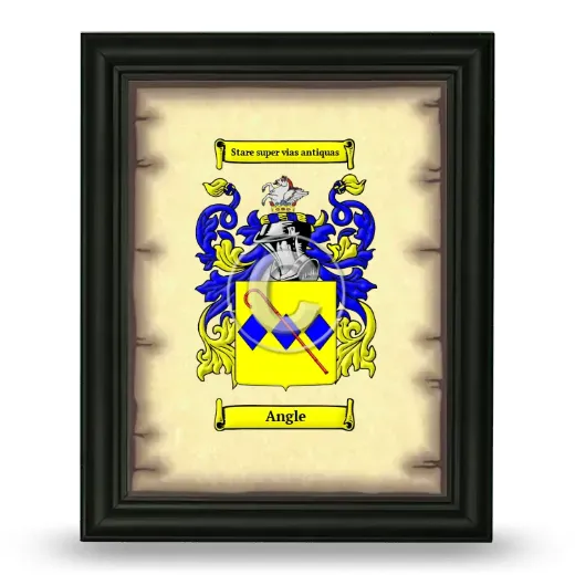 Angle Coat of Arms Framed - Black