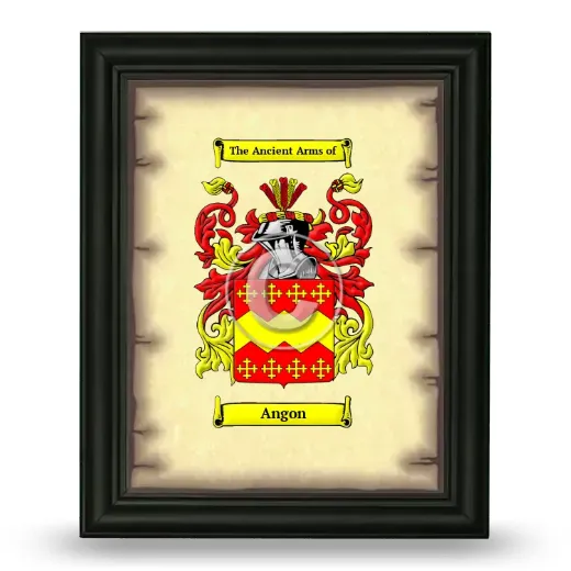 Angon Coat of Arms Framed - Black