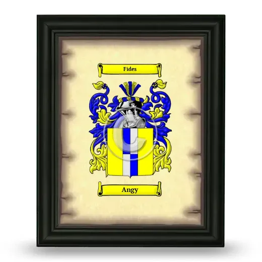 Angy Coat of Arms Framed - Black