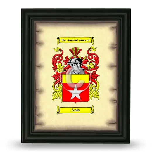 Anis Coat of Arms Framed - Black
