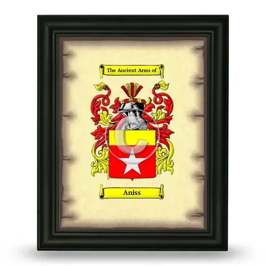 Aniss Coat of Arms Framed - Black