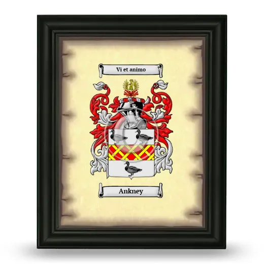 Ankney Coat of Arms Framed - Black