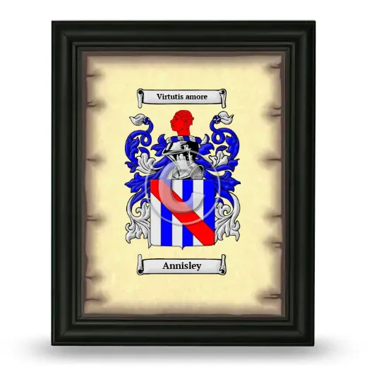 Annisley Coat of Arms Framed - Black