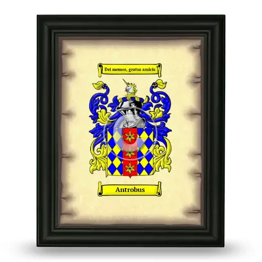 Antrobus Coat of Arms Framed - Black