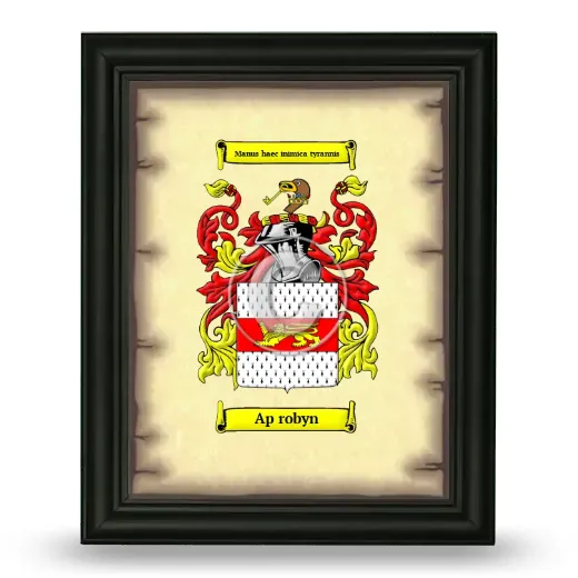 Ap robyn Coat of Arms Framed - Black