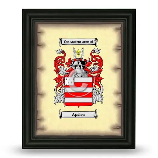 Apslea Coat of Arms Framed - Black