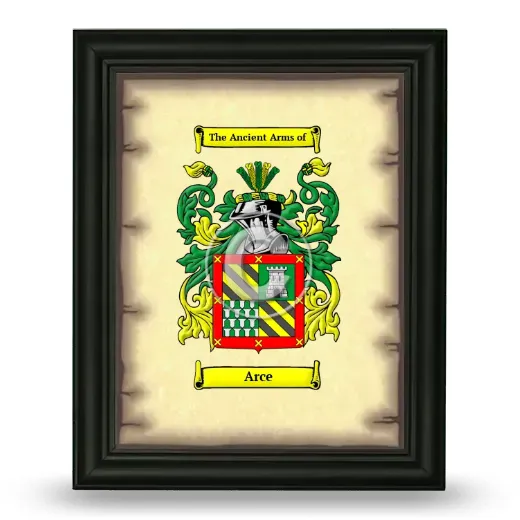 Arce Coat of Arms Framed - Black
