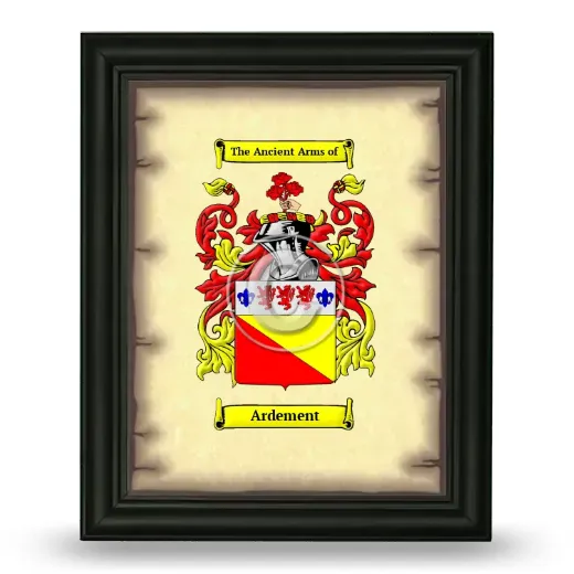 Ardement Coat of Arms Framed - Black