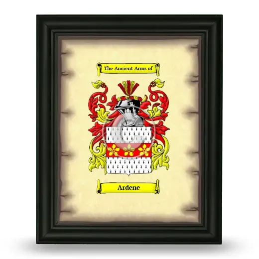 Ardene Coat of Arms Framed - Black
