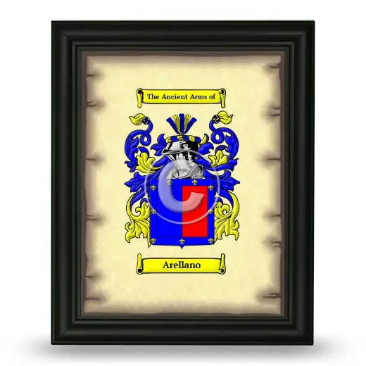 Arellano Coat of Arms Framed - Black