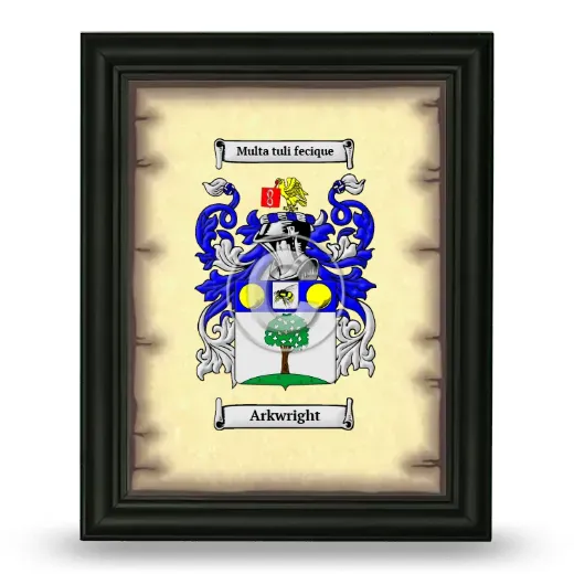 Arkwright Coat of Arms Framed - Black
