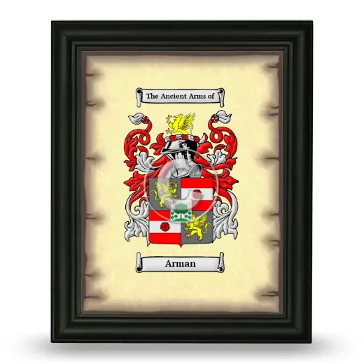 Arman Coat of Arms Framed - Black