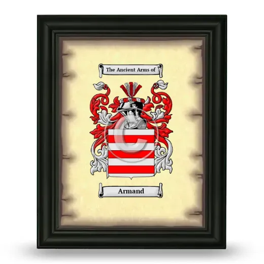 Armand Coat of Arms Framed - Black