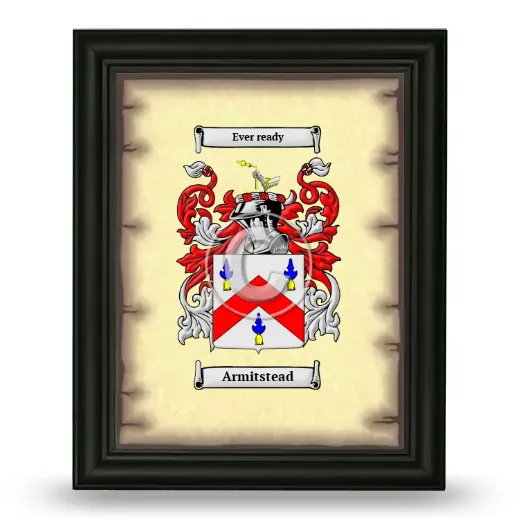 Armitstead Coat of Arms Framed - Black